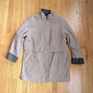 Vintage Liz Claiborne All Weather Beige Plaid Lining Jacket